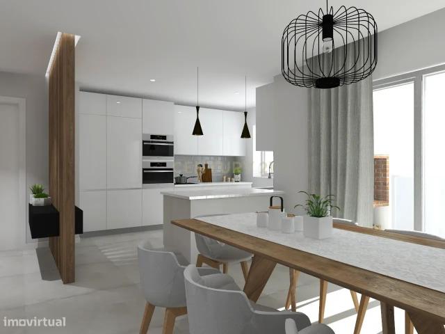 Apartamento T2 novo com varanda e box