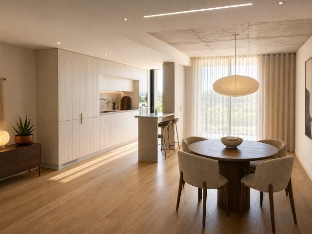 Apartamento T2 novo em Coimbra com varanda, vista Rio e parqueamento. Perto de tudo
