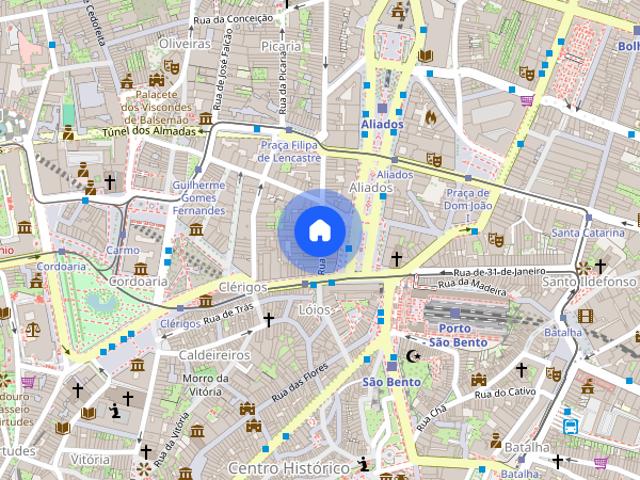 Apartamento totalmente equipado com 3 quartos no Porto