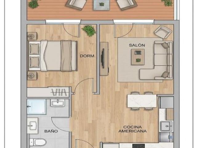Apartamento de 1 Dormitorio Obra Nueva