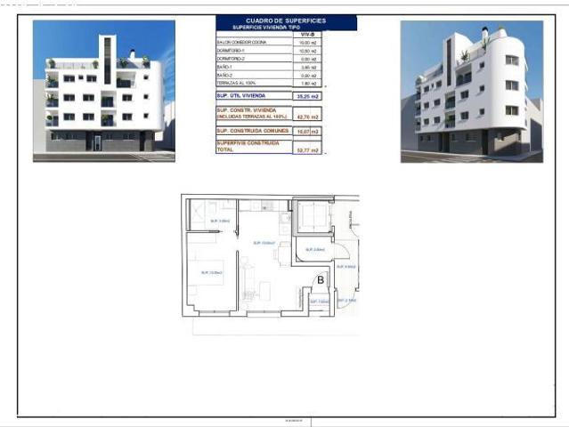Apartamento de 1 dormitorio llave en mano a la venta en Torrevieja
