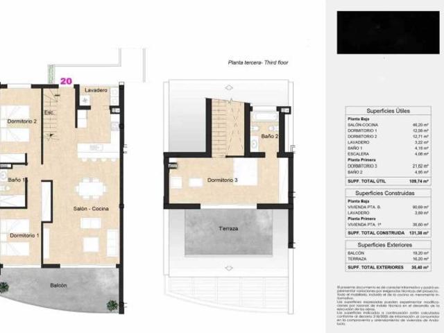 Apartamento dúplex con vistas al mar. 3 dormitorios, 2 baños. Montealto, Benalmádena
