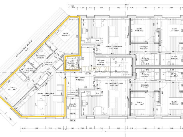 Apartamento em construção do Tipo T2