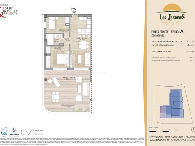 Apartamento en venta en Torremolinos, Manantiales Estación de Autobuses. Apartamento 1º A 2 dormitorios 2 plazas de garaje. Apartamentos.
