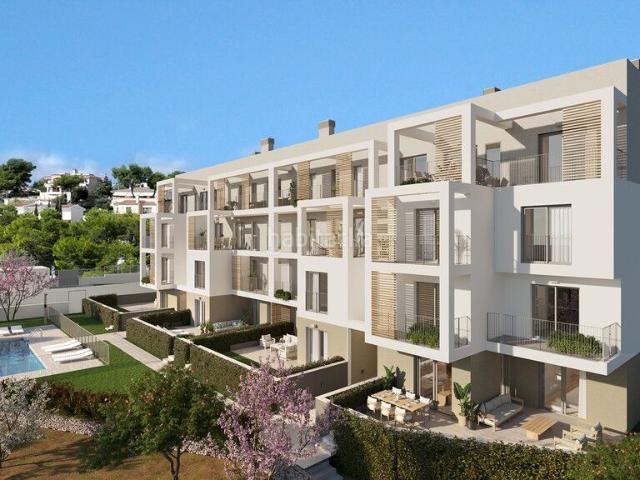 Apartamento en venta en Baleares Calvià, Palmanova. Residencias exclusivas con piscina y jardines cerca de Palmanova, sureste de Mallorca. Apartamentos.