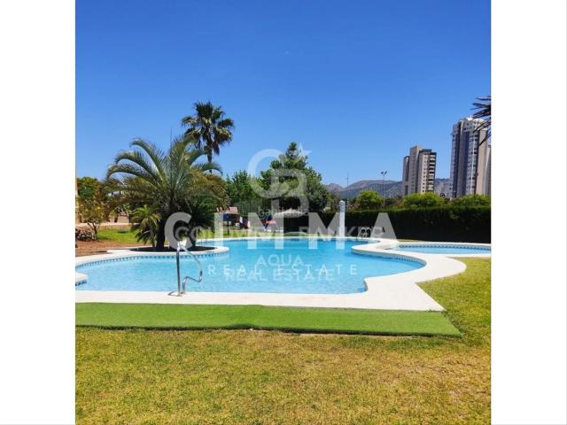 Apartamento en venta en Benidorm, Juzgados Plaza de Toros. Apartamento en Benidorm con vistas al mar y piscina comunitaria. Apartamentos.