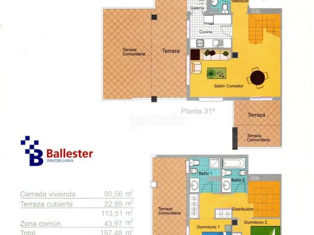 Apartamento en venta en Benidorm, Rincón Bajo. Edificio Gemelos 26. Apartamentos.
