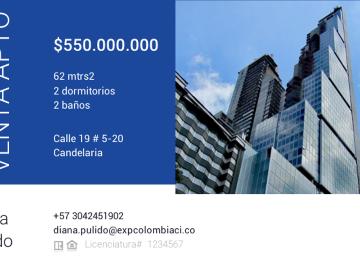 Apartamento En Venta En Bogota En La Candelaria V340277
