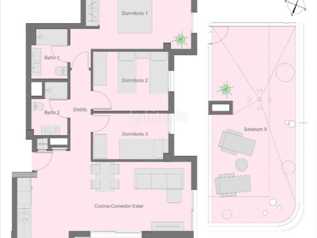 Apartamento en venta en Elche Elx, El Palmeral San Antón. PRECIOSA SEGUNDA PLANTA CON SOLARIUM. Apartamentos Elche.