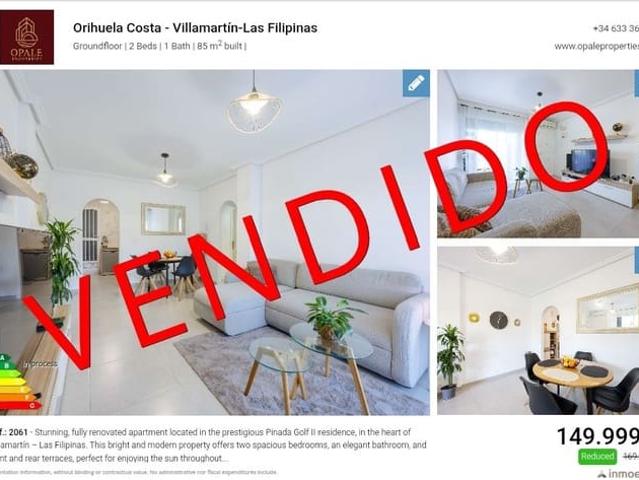 Apartamento en venta en Filipinas, Alicante Costa Blanca
