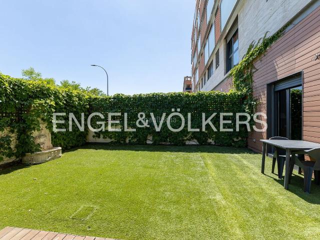 Apartamento en venta en Madrid, Sanchinarro. Bajo de 3 dormitorios con jardín privado en Sanchinarro. Apartamentos.