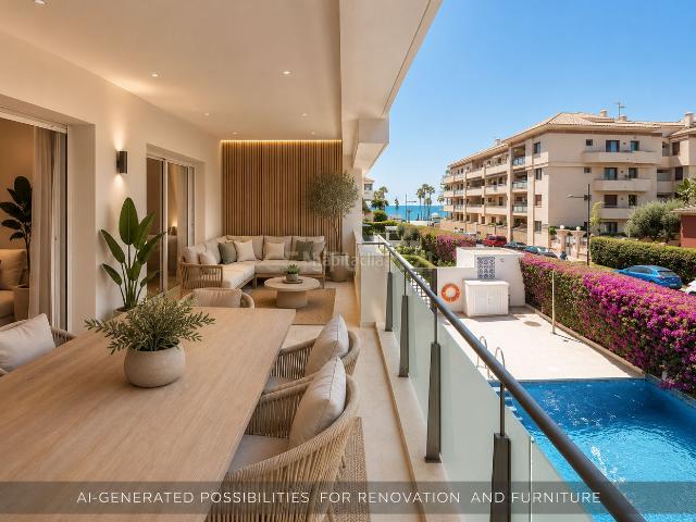 Apartamento en venta en Marbella, Nueva Alcántara. Oportunidad única en Las Petunias del Mar 3 dormitorios, vistas al mar y en segunda línea de playa. Apartamentos.