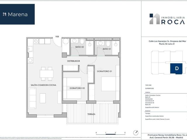 Apartamento en venta en Oropesa del Mar, Playa de la Concha. REF. MARENA6D. Apartamentos Oropesa del.
