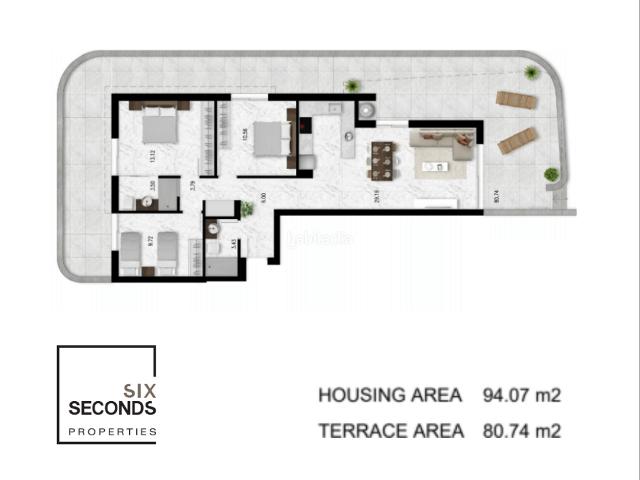 Apartamento en venta en Orihuela, Lomas de Cabo Roig Los Dolses. Six Seconds Propertiesnbspos presenta una nueva promoción de 24 modernos apartamentos con calidades de lujo, amplias y zonas comun.