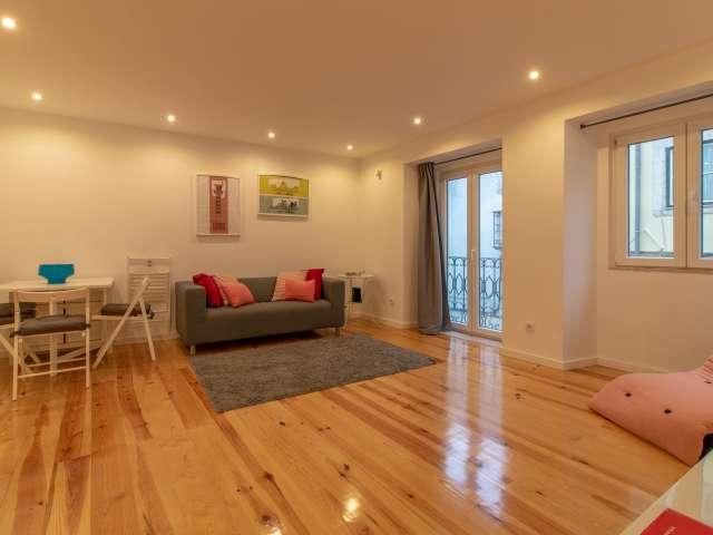 Apartamento espaçoso com 1 quarto para arrendar no Bairro Alto, Lisboa