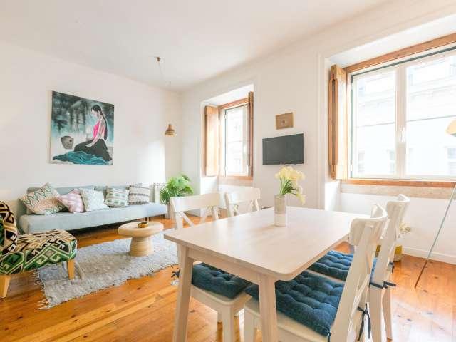 Apartamento luminoso com 1 quarto para arrendar no Bairro Alto, Lisboa