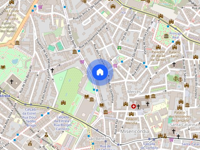 Apartamento mobilado com dois quartos em Oeiras