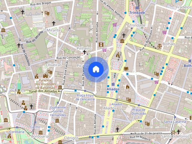 Apartamento novo com 2 quartos na Rua do Almada aos Aliados