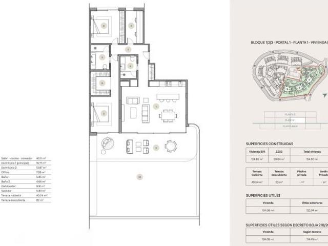 Apartamento primera planta. 2 dormitorios, 2 baños. Vistas al mar. Casares