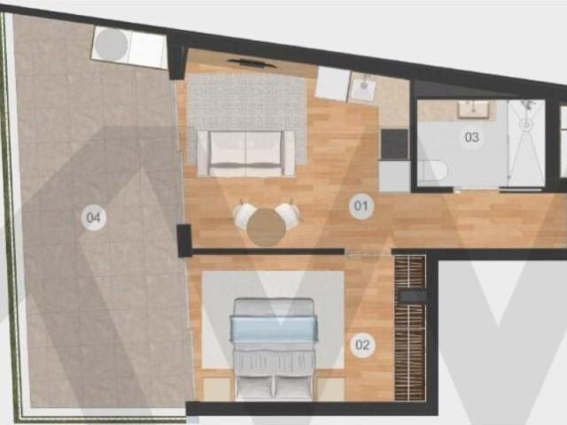 Apartamentos 1 quarto, Matosinhos Matosinhos DLS100422970