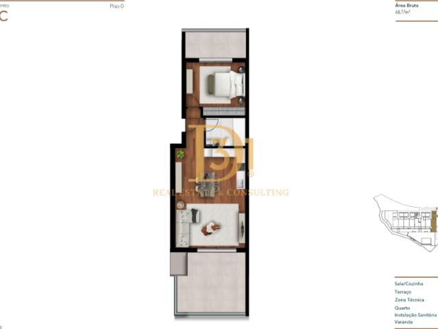 Apartamentos 1 quarto, Madeira Funchal 9050 DLS98749005