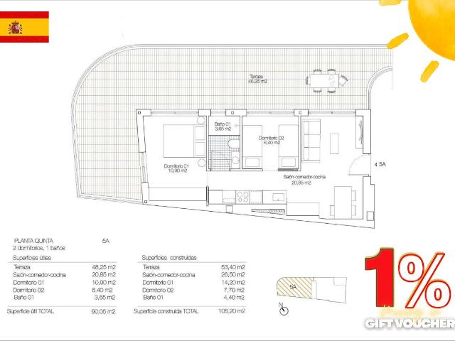 Apartamentos y áticos de nueva construcción cerca de la play. 0m² Torrevieja