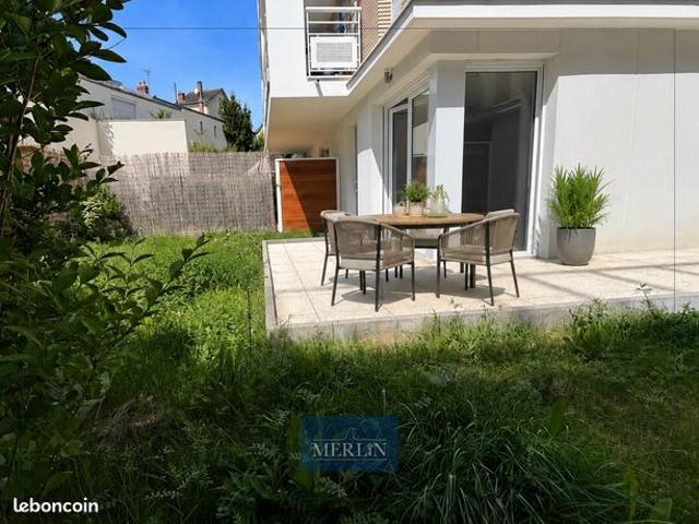 Appt 3 pièces 67m² + jardin privatif 41m² et terrasse 15m² plein Sud Ouest. Jamais habité. 18 min Paris St Lazare. Frais agence et notaire offerts
