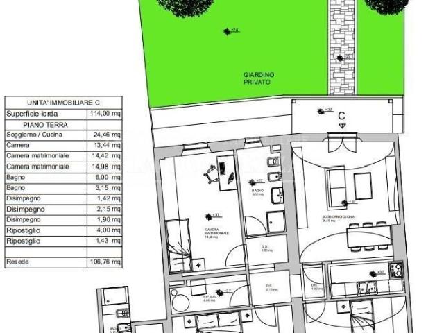 Appartamento con giardino a Pisa