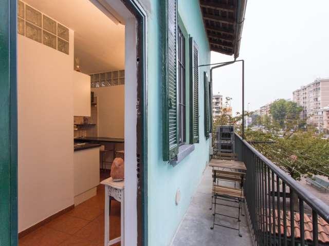 Appartamento con 1 camera da letto con aria condizionata e balcone in affitto a Vigentino