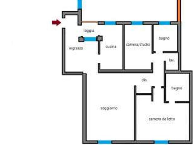 Appartamento arredato con terrazzo Centro
