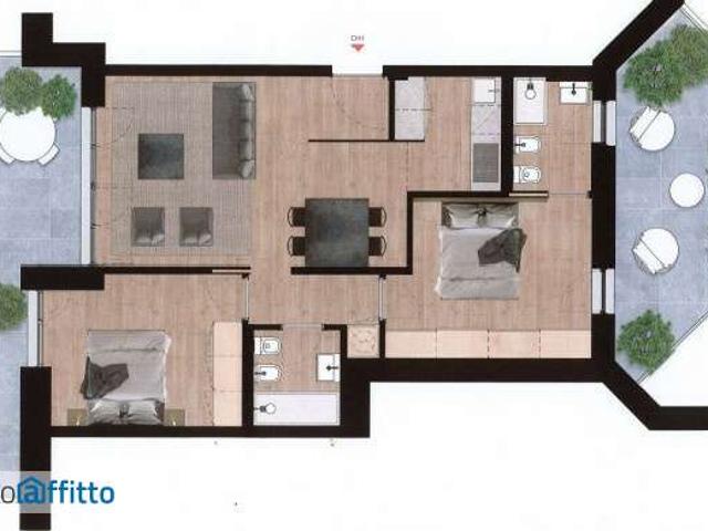 Appartamento arredato con terrazzo Chiesa rossa, cermenate, ripamonti