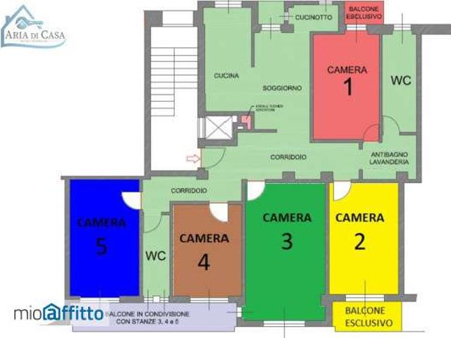 Appartamento arredato con terrazzo Città studi, lambrate, udine, loreto