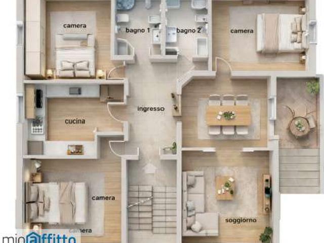Appartamento arredato con terrazzo Colli