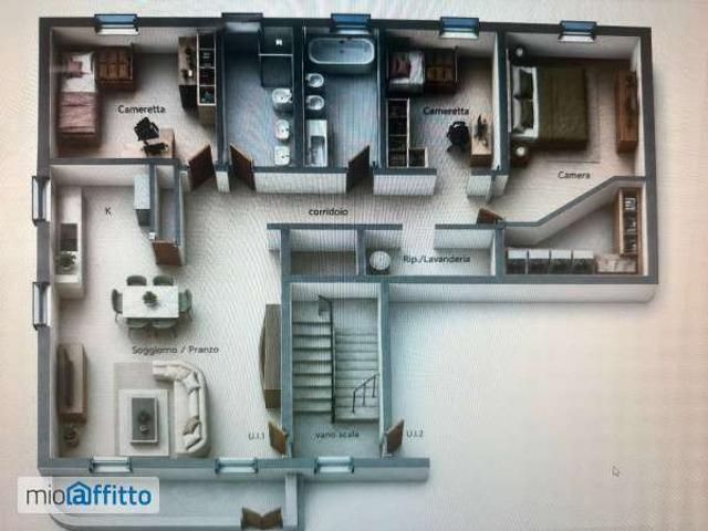 Appartamento arredato con terrazzo Foligno