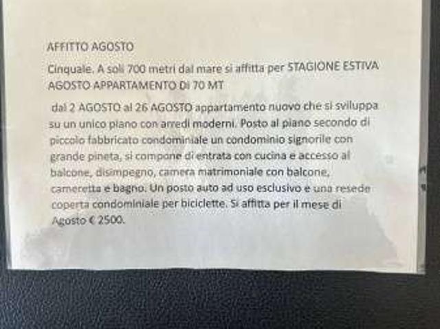 Appartamento arredato Cinquale