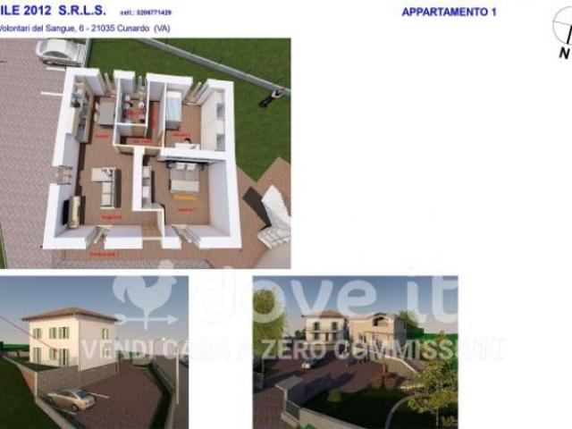 Appartamento di 88 m con 3 locali e box auto in vendita a Cunardo