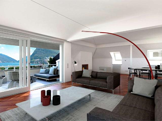 Appartamento di pregio di 5.5 con vista lago a Lugano centro Zenit