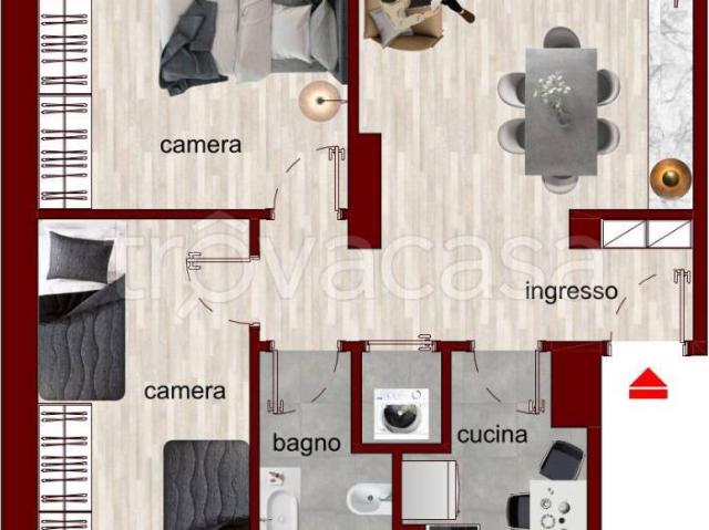 Appartamento in affitto a Milano via Cogne, 7, arredato, commerciale, balcone TrovaCasa