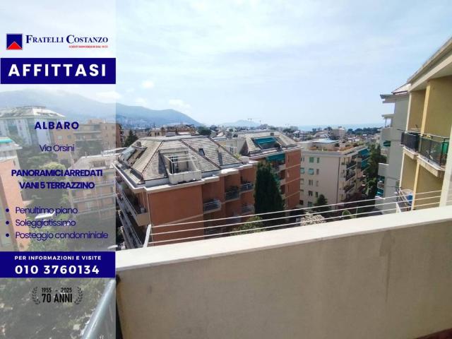 Appartamento in affitto a Genova via Angelo Orsini, arredato, vista panoramica, lavatrice TrovaCasa