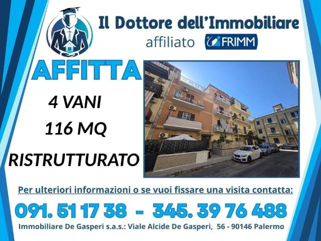 Appartamento in affitto a Palermo via Giovanni Gorgone, 9, non arredato/vuoto, ristrutturato, vicinanze negozi TrovaCasa