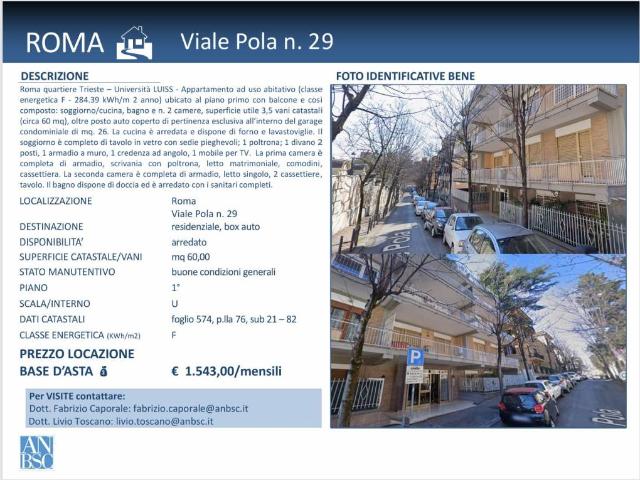 Appartamento in in affitto da privato a Roma viale Pola, 29, arredato, box, da privato TrovaCasa