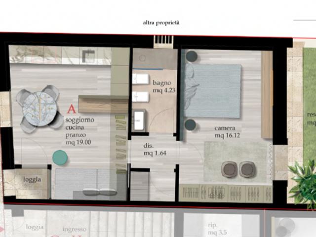 Appartamento in vendita a Cascina 55 mq Rif: 1271159
