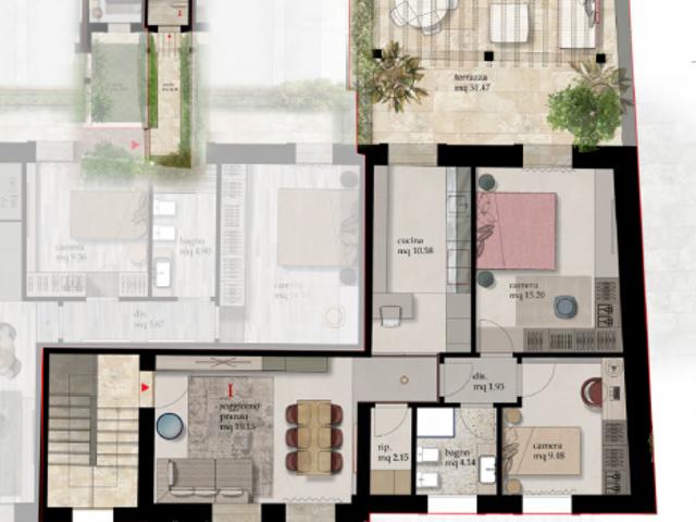Appartamento in vendita a Cascina 75 mq Rif: 1271172