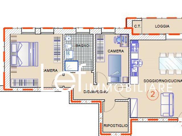 APPARTAMENTO in VENDITA a CORDIGNANO di 3 vani