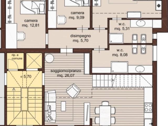 Appartamento in vendita a Empoli in Nuovo/in costruzione composto da 6vani