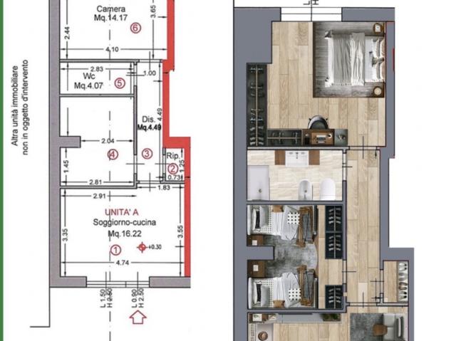 APPARTAMENTO in VENDITA a FOLLONICA CENTRO di 2 vani
