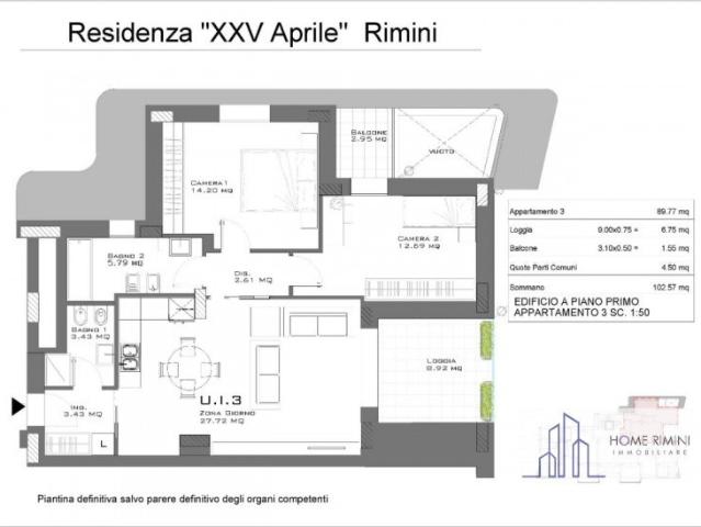 Appartamento in vendita a Rimini, Borgo San Giuliano