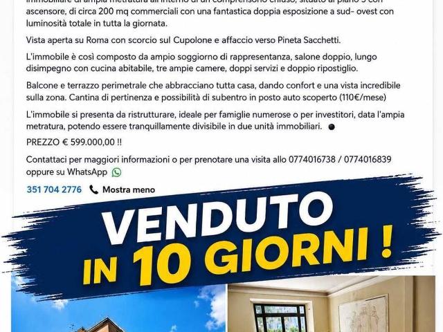 Appartamento in vendita a Roma