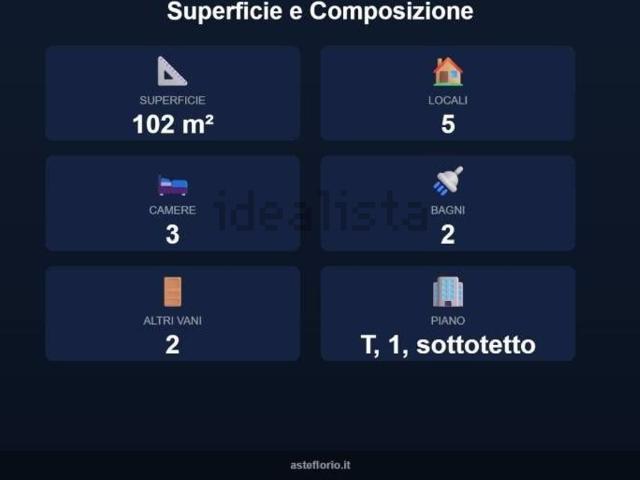 Appartamento in vendita di 102 m² in Via Giordano Bruno, 77