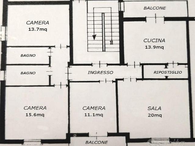 Appartamento tre camere zalamella 800